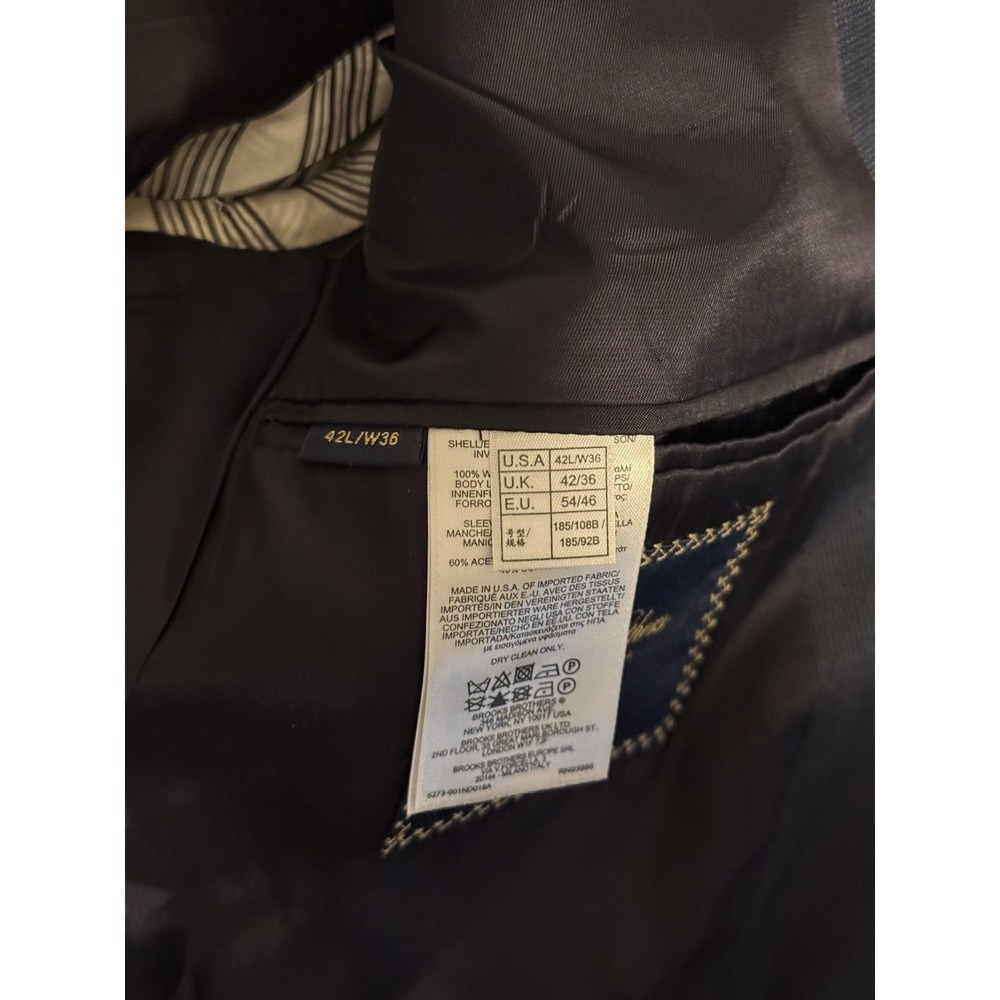 Brooks Brothers Men's Blazer Jacket 1818 Regent Vitale‎ Barberis Wool 46L - Picture 8 of 12